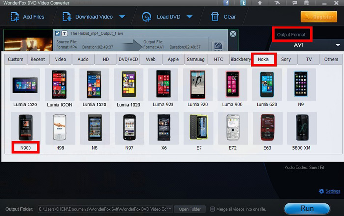 Choose the compatible format for Nokia N900