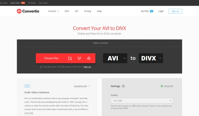 Online AVI to DivX Converter