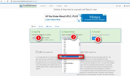 Four Free and Simple Methods on Converting .caf to .wav