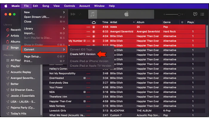 Export iTunes Music to MP3 Using Apple Music App on Mac