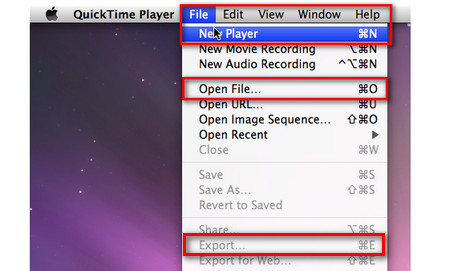 Using QuickTime Player for iMovie video to MP4 conversion