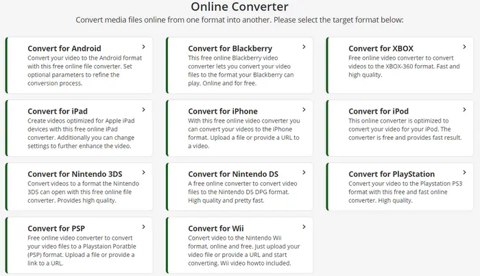 Online-convert.com iPod Converter