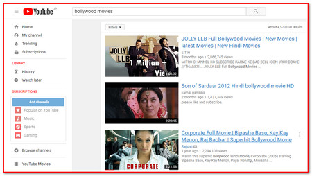 Download YouTube Bollywood Movies