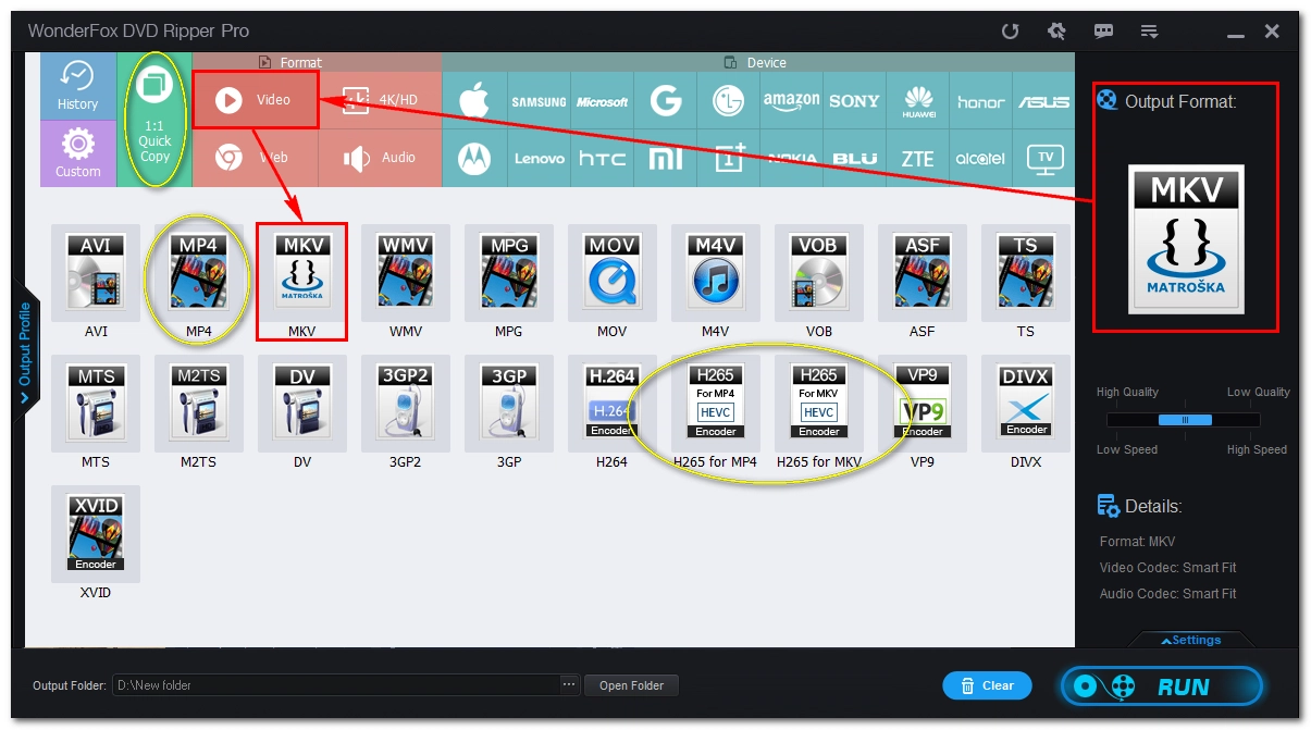 Choose the Output Format