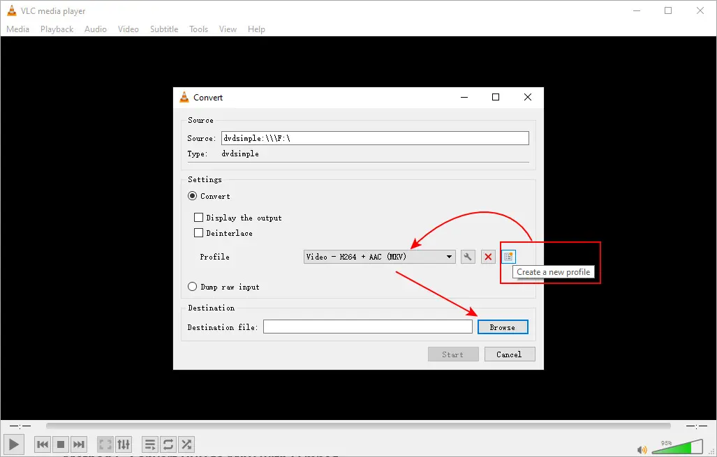 Create MKV Profile for VLC DVD Ripping