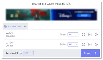 3GA File to MP3 Online