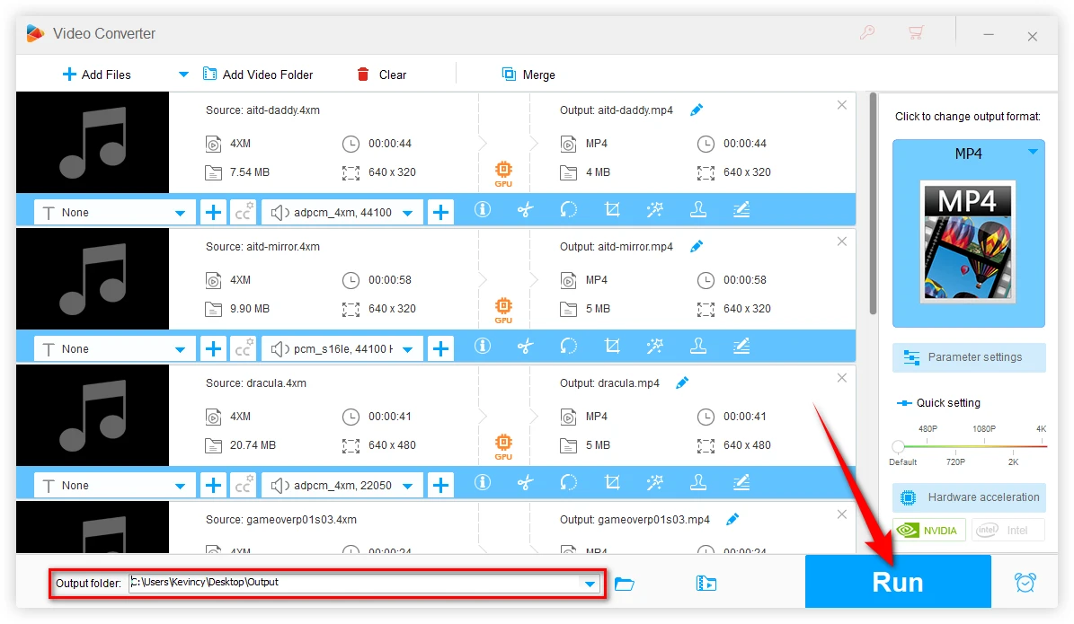 Batch Convert 4XM Files to MP4