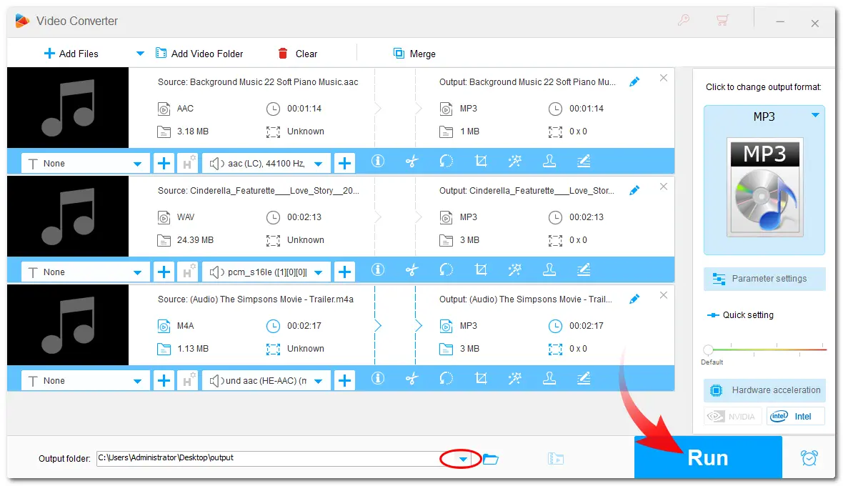 Export Converted Audio Files