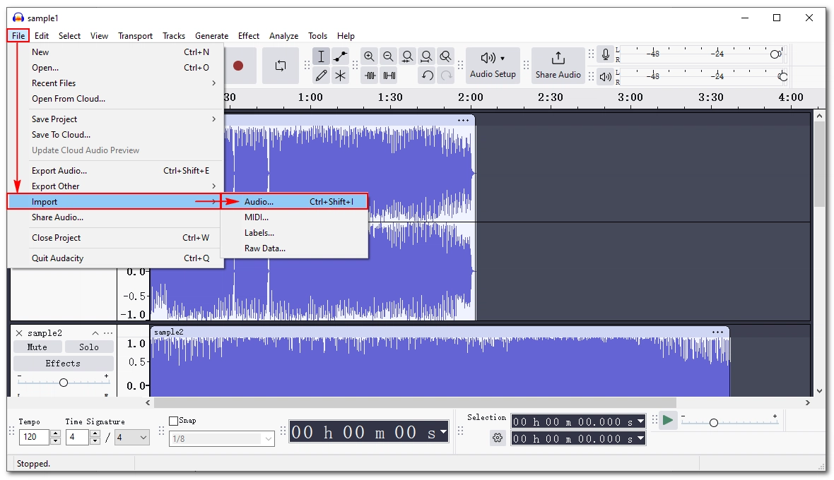 Import WMA into Audacity