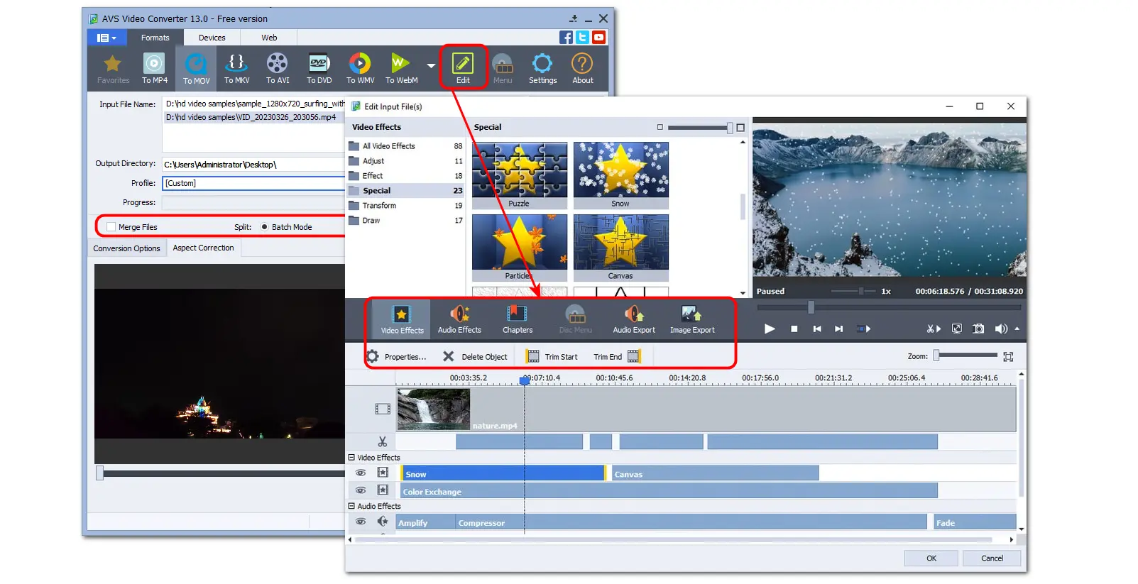 AVS Video Converter Edit Video