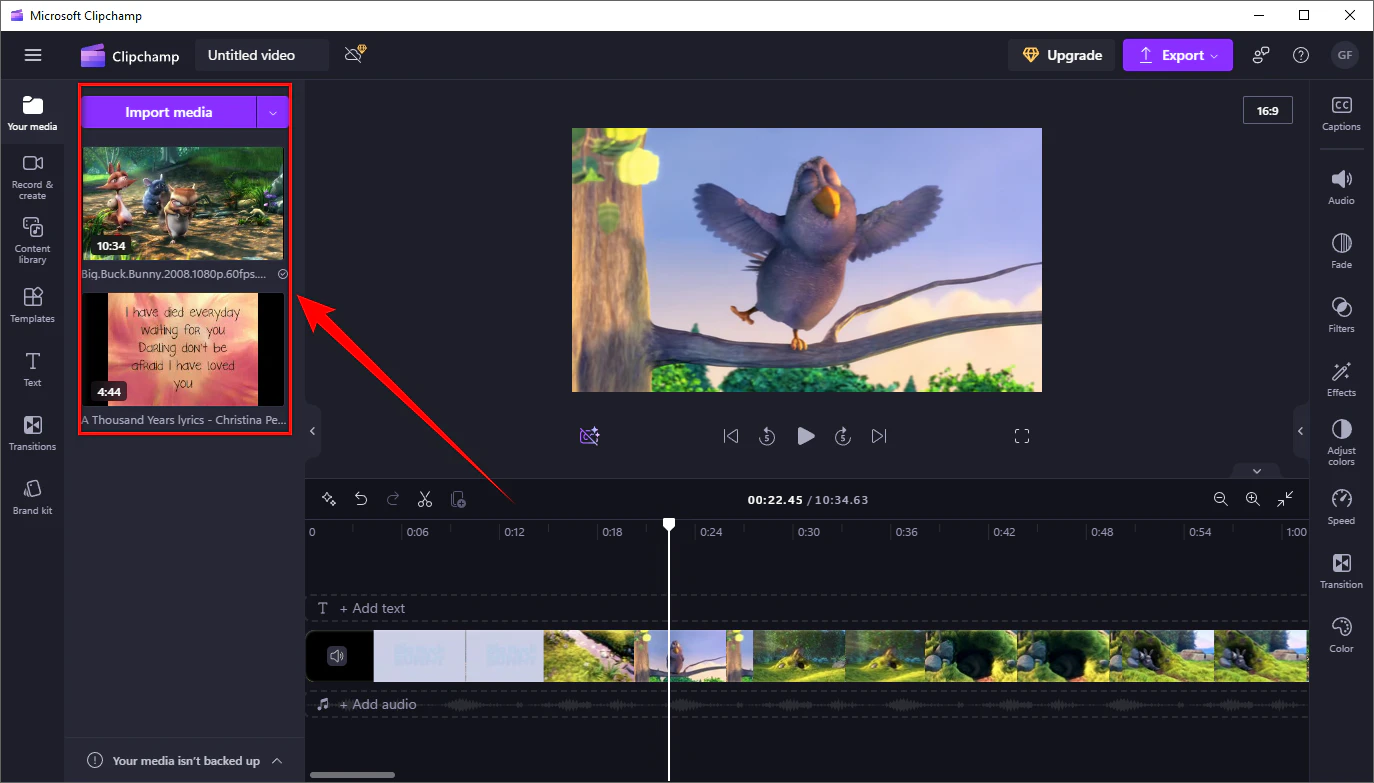 Edit the Export Video(s) in Clipchamp