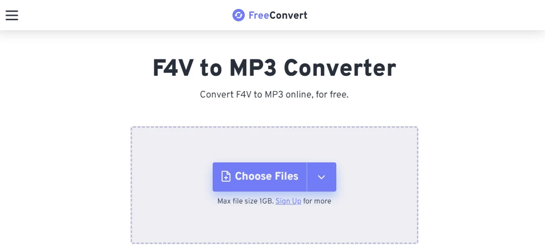 Convert F4V to MP3 Online