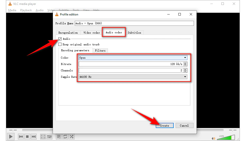 Configure Settings for Opus