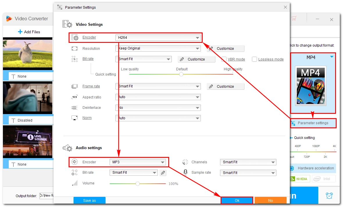 Export H264 Video with MP3 Audio