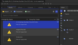 HitFilm MKV Not Supported