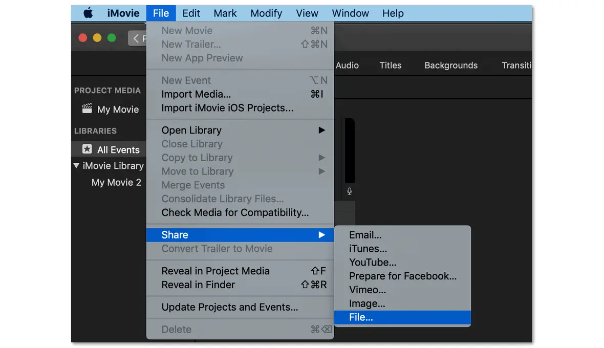 Convert Video to MP4 iMovie