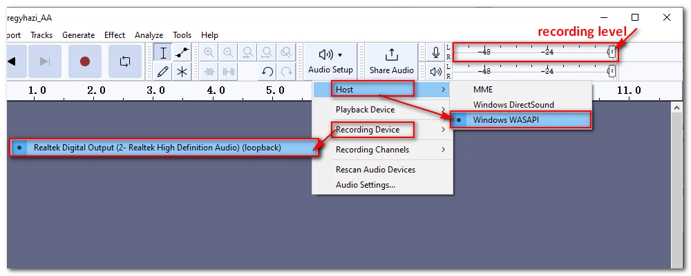 Adjust Audio Setup