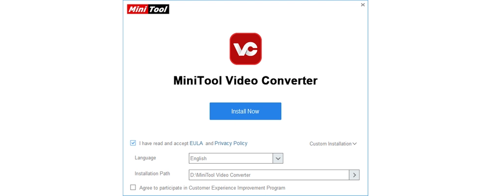 Installation of MiniTool Video Converter