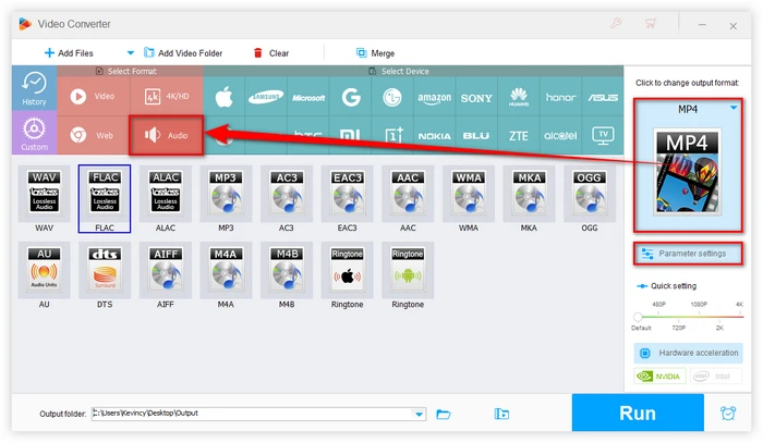 Select FLAC as the Export Format