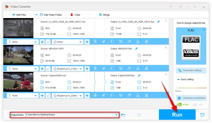 Batch Convert MOV Files to FLAC