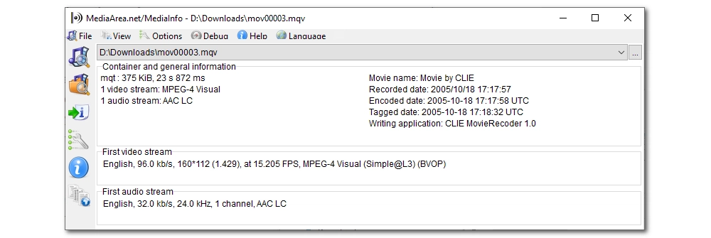 Technical Details of an MQV File