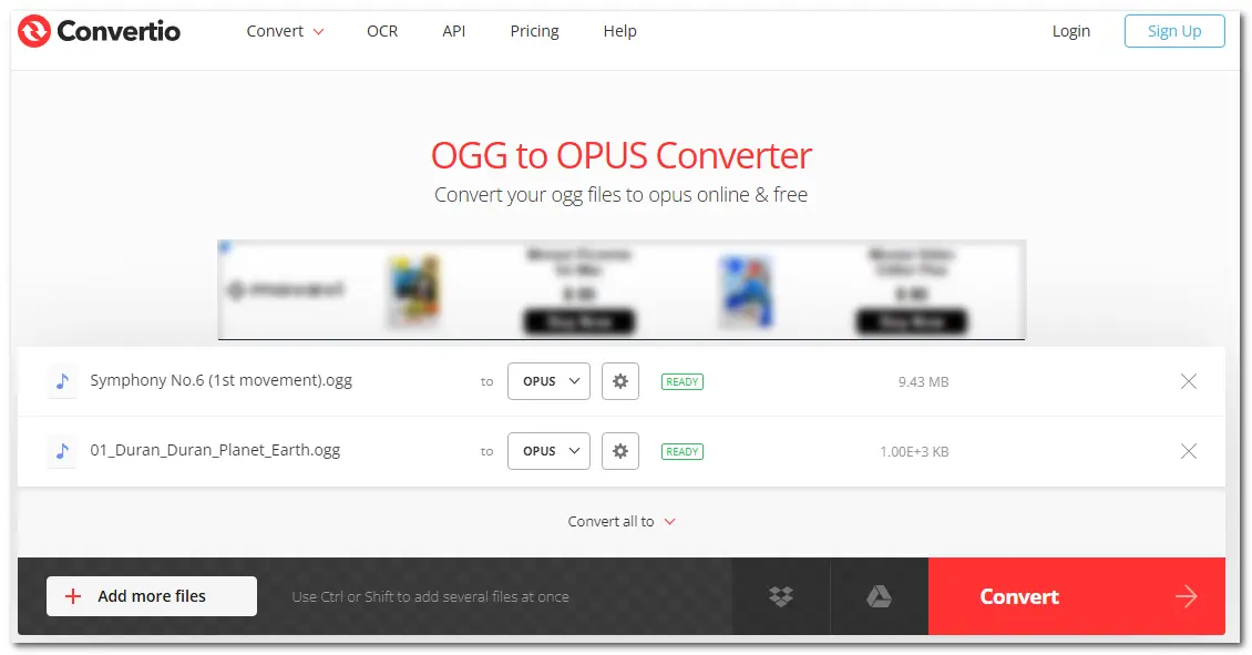 Opus to OGG Online Free