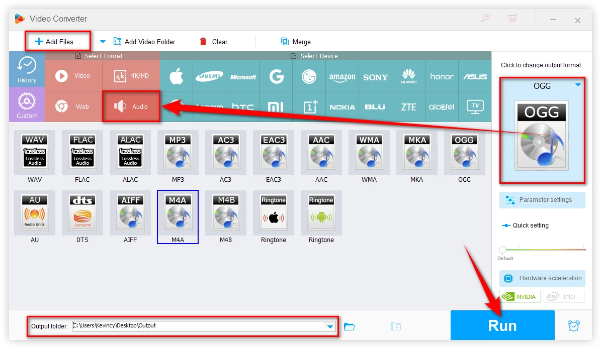 Convert Between Ogg and AAC