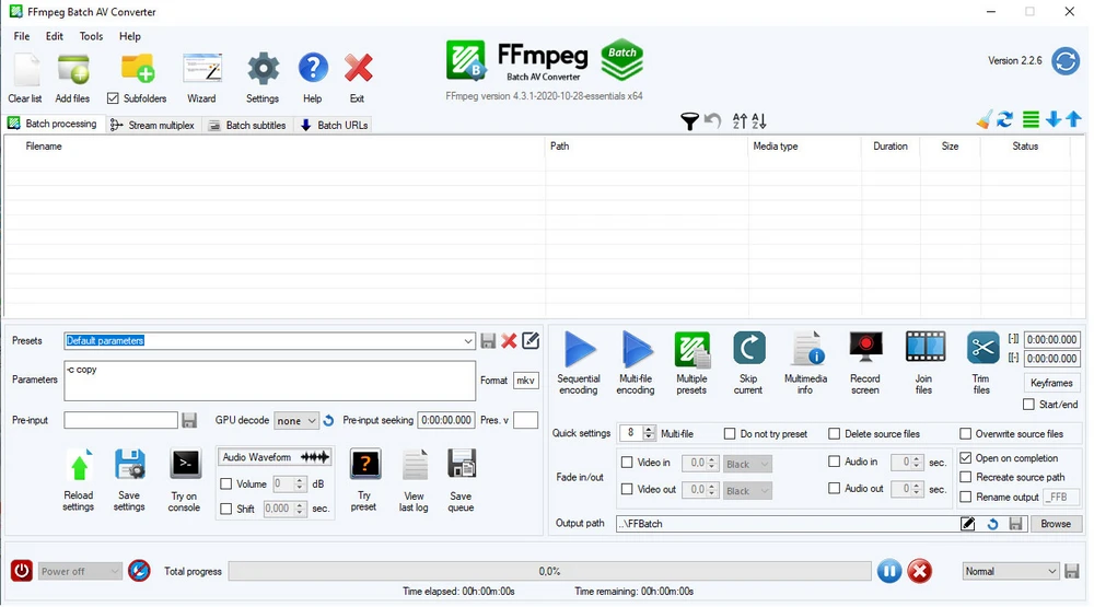 FFmpeg Batch AV Converter