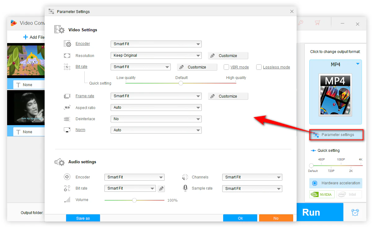 Adjust Output Parameters