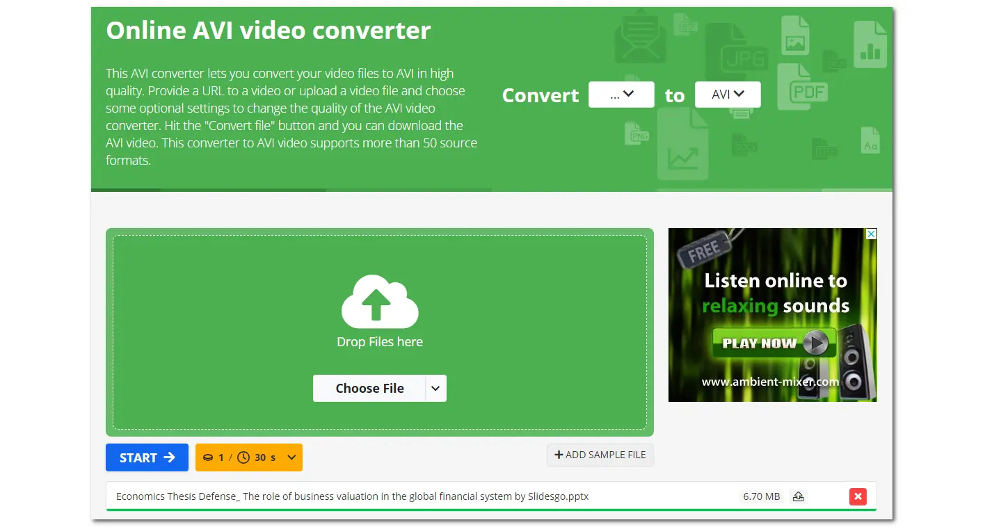 Online PPT to AVI Converter