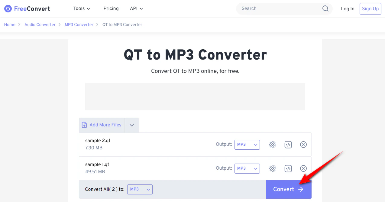 Online QT to MP3 Converter - FreeConvert