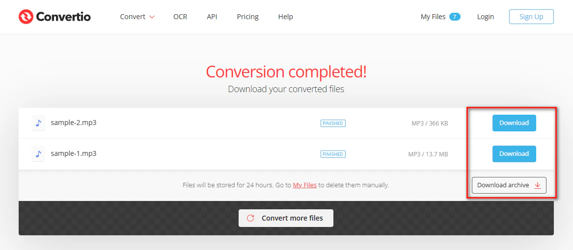 Convert QT to MP3 Online Using Convertio