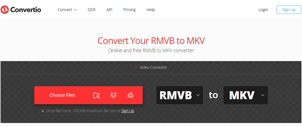 Convert RMVB to MKV Online