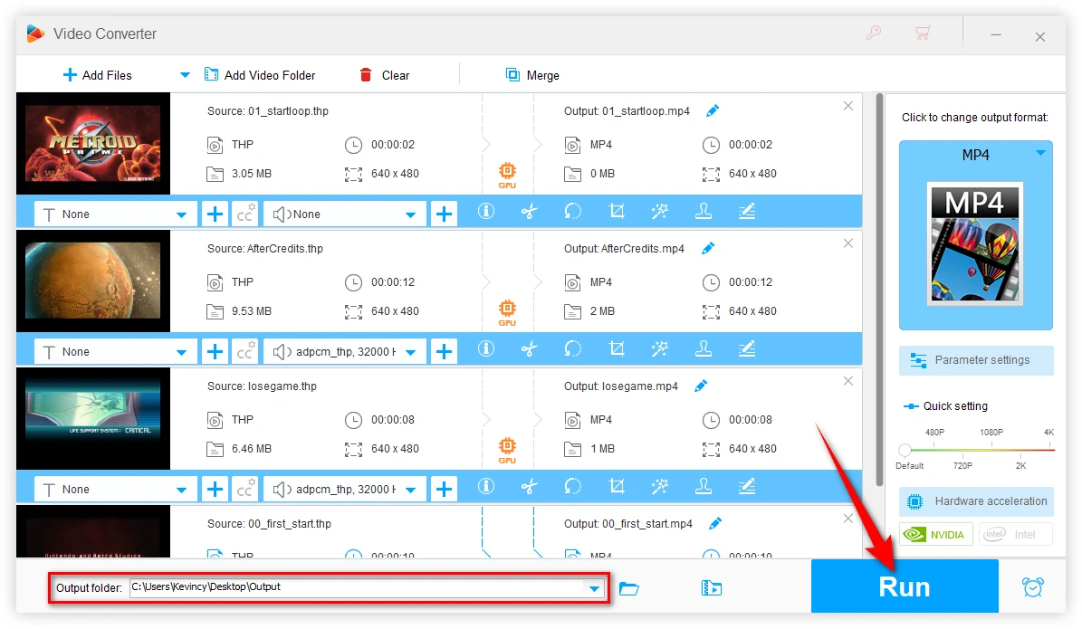 Convert THP Files to MP4 in Bulk