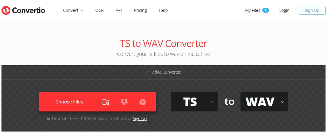 Convert TS to WAV Online