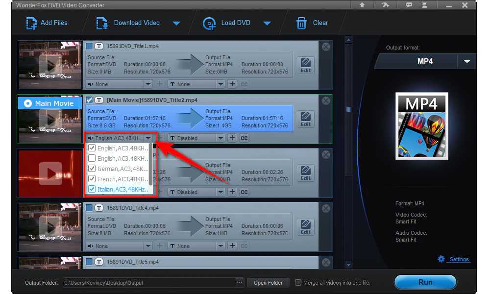 Choose Multiple Audio Tracks