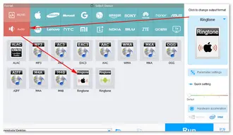 Select Output Format