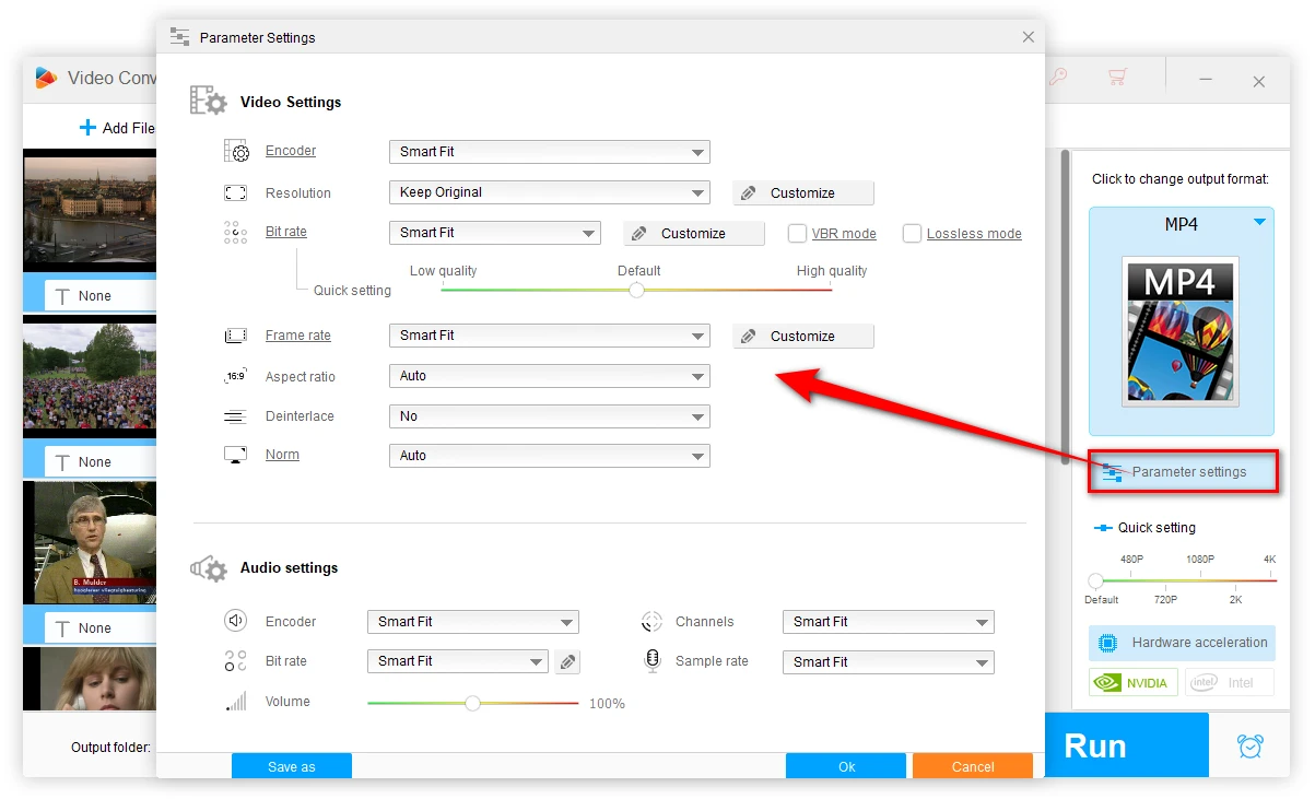 Customize Video Parameters