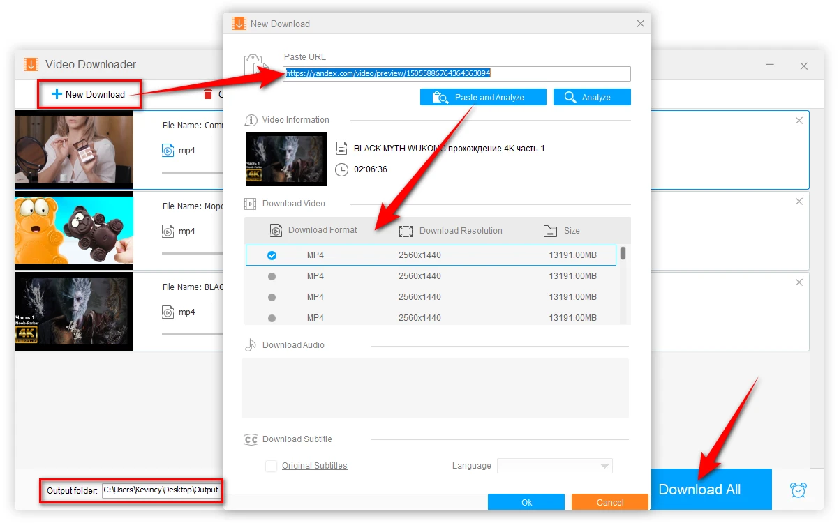 Desktop Free Yandex Video Downloader