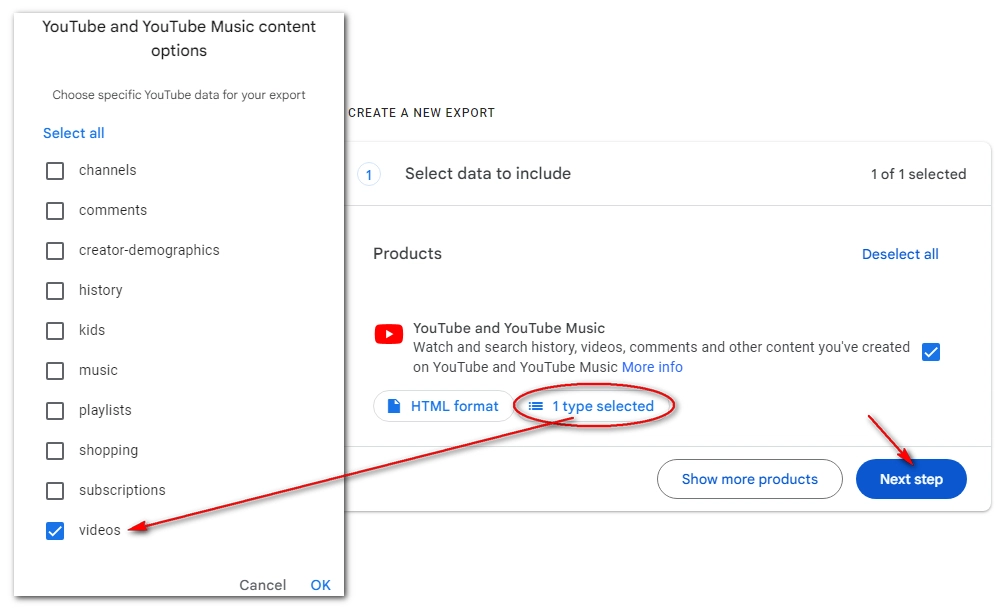 Select YouTube Video Data