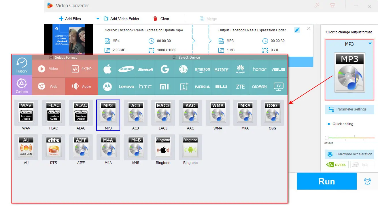 Convert Facebook to MP3 on Windows