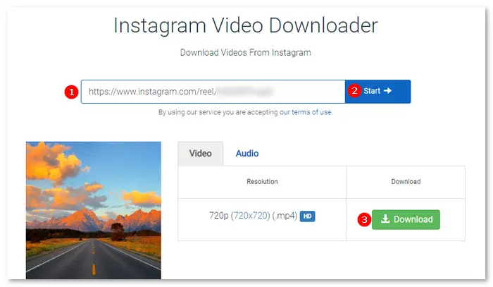 Convert Instagram to MP4 Online