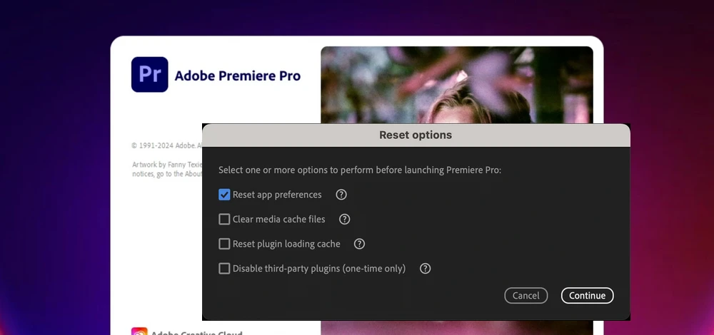 Reset Premiere Pro Preferences