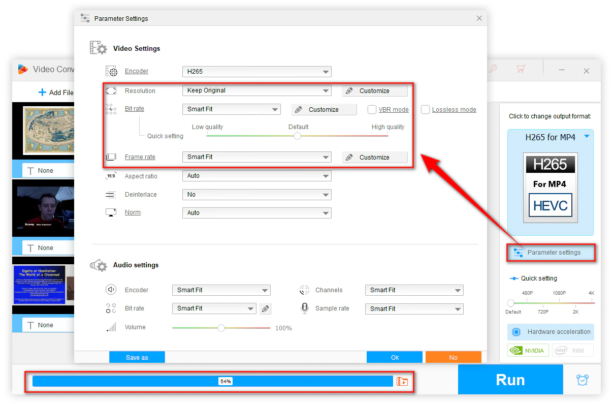 Modify Output Parameters to Reduce FLV File Size