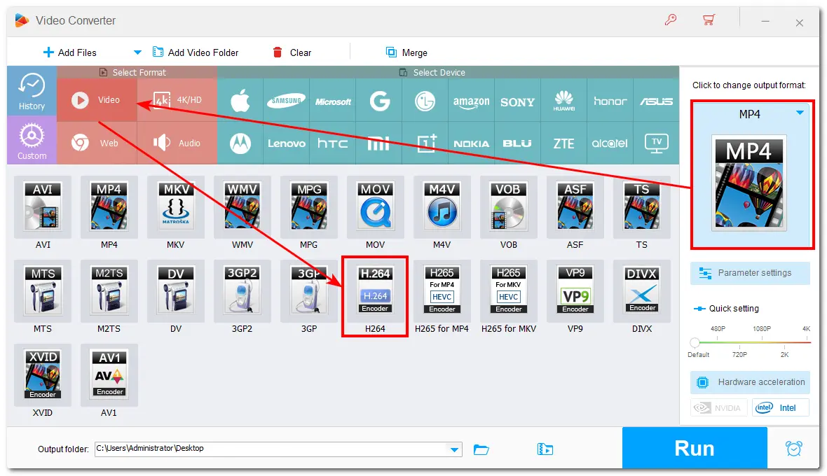 Change Video Format/Codec