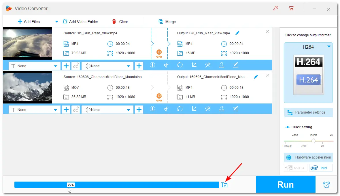 Batch compression for Multiple Videos