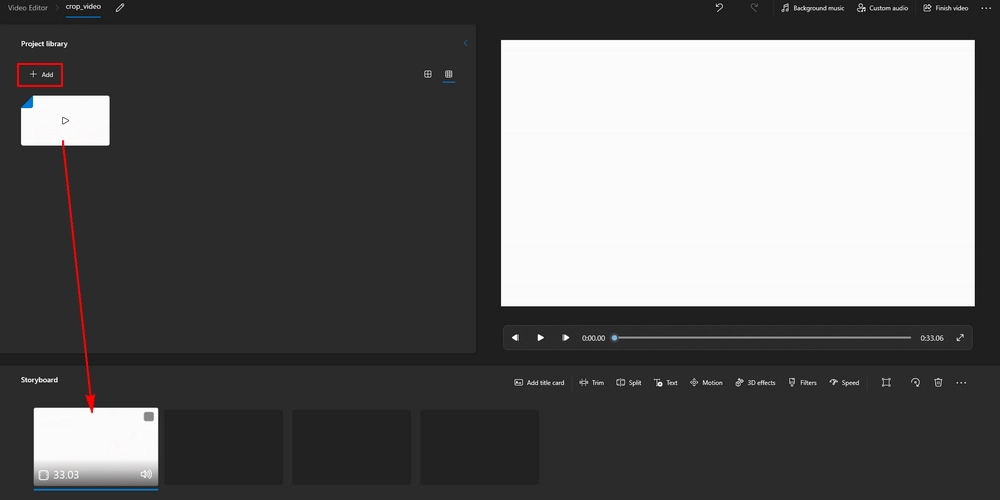 Add Video to Video Editor