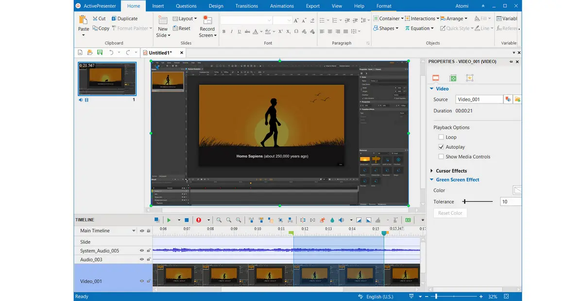 Screenshot of ActivePresenter