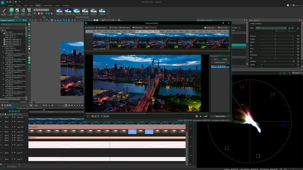 Screenshot of VSDC Free Video Editor