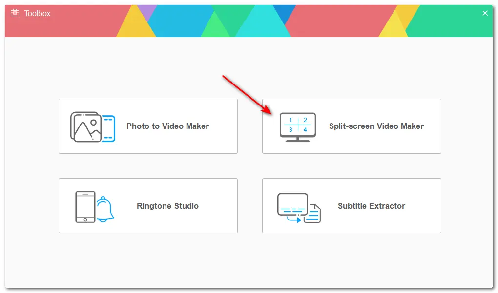 Choose Split-screen Video Maker